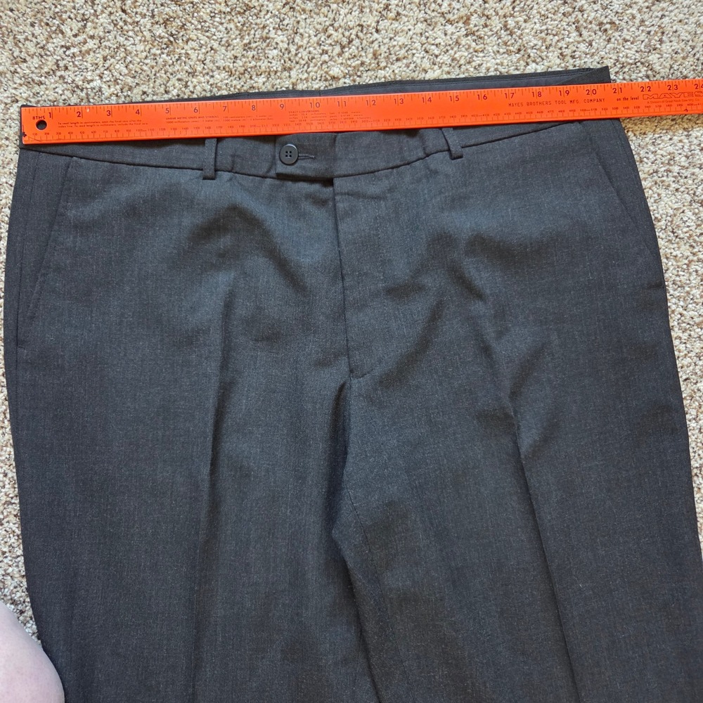 Alberto Kevin Ceramica Charcoal Gray Dress Pants Mens Size 42x32 Flat Front - Picture 4 of 8
